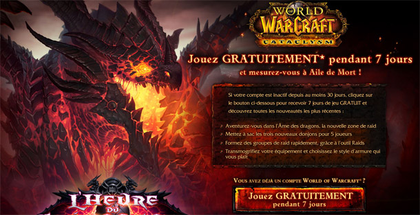 Bénéficiez de 7 jours de jeu gratuit !