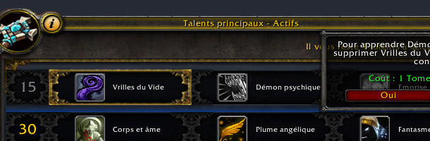 Modifier ses talents au patch 5.0.4