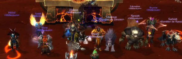 Millenium face à Ragnaros sur le royaume Temple Noir (Alliance)