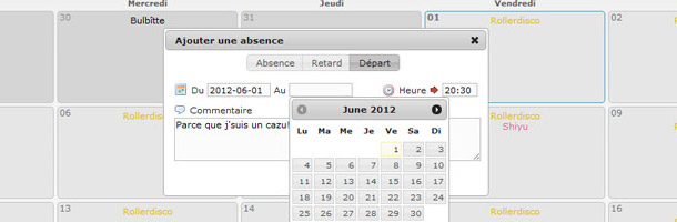 Justifier une absence devient facile !