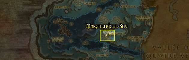 Le Marchefriche Shu se trouve dans les Terres de l'angoisse