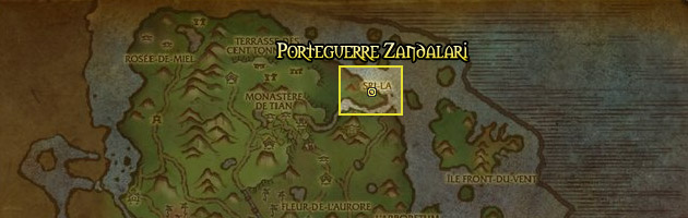 Le Porteguerre Zandalari vous attend près de Sri-La