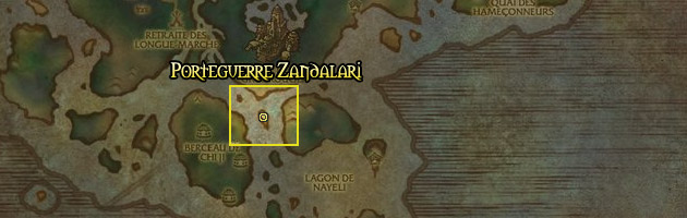 Le Porteguerre Zandalari vous attend au Sud du Temple de la Grue Rouge