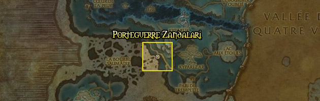 Le Porteguerre Zandalari vous le long de la côte des Terres de l'Angoisse