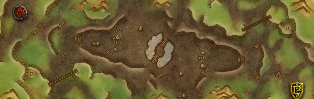 Les bases de la Horde et de l'Alliance du champ de bataille la gorge de Vent-Caverneux !