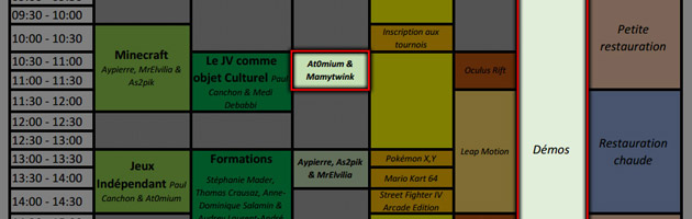 Planning du Hall of Games à Sierre en Suisse