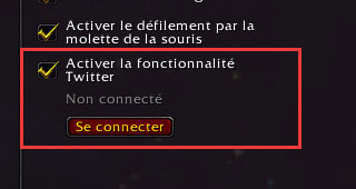 Connectez votre compte Twitter dans WoW !