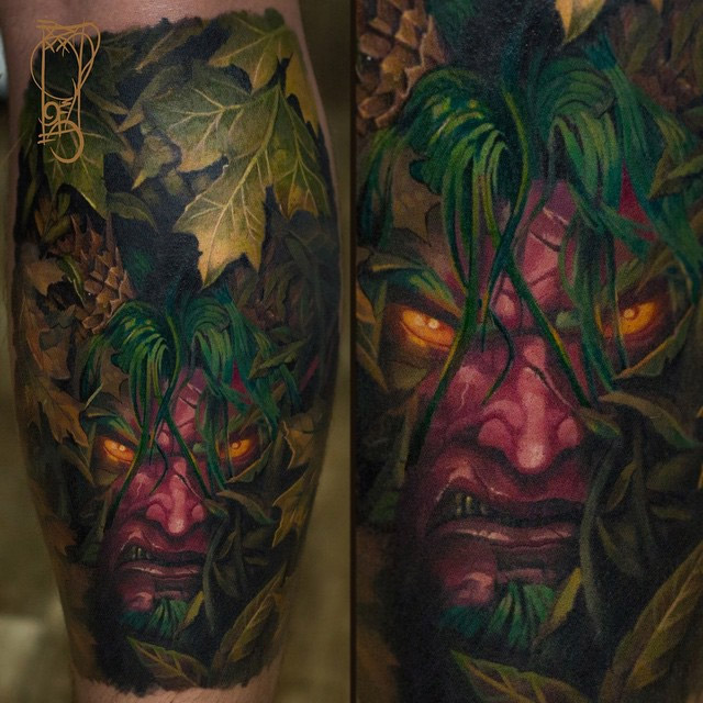 Tatouage Malfurion Hurlorage par Tymur Denysenko