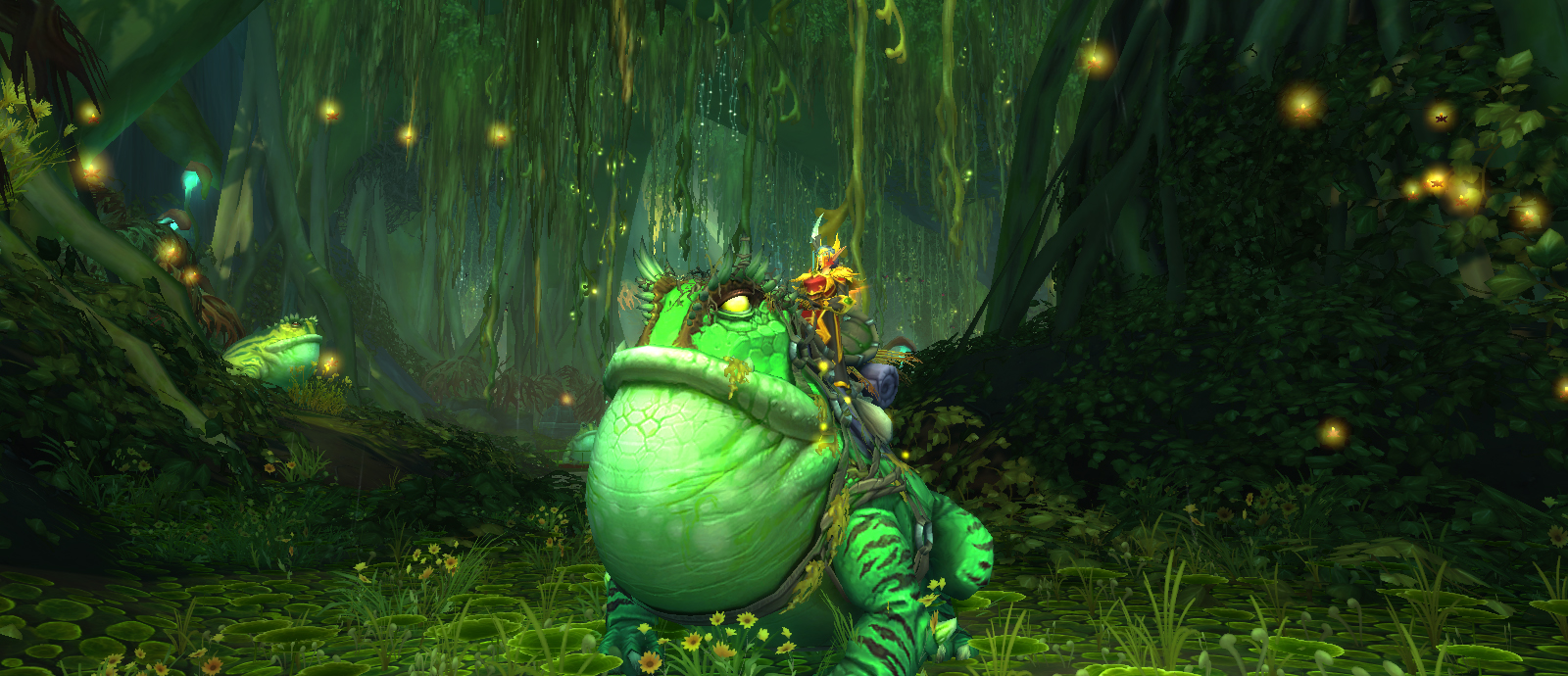 Bondisseuse des marais verte fait partie des montures du patch 8.1