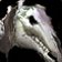 Icone monture Cheval de guerre squelette blanc