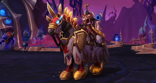 Destrier écarlate délaissé monture WoW Midnight