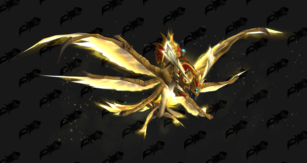 Faucon-dragon aile de Lumière monture WoW The War Within