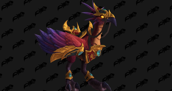 Faucon-pérégrin de Lune-d'Argent cramoisi monture WoW Midnight