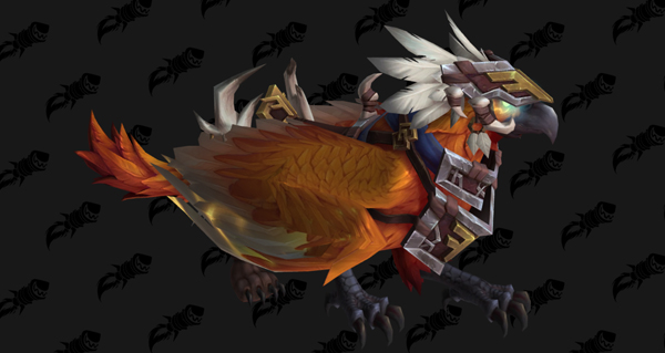 Griffon des hautes-terres au plumage de braise monture WoW The War Within