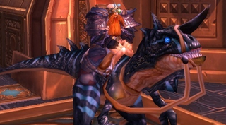 Rênes de Raptor primordial noir - Monture World of Warcraft