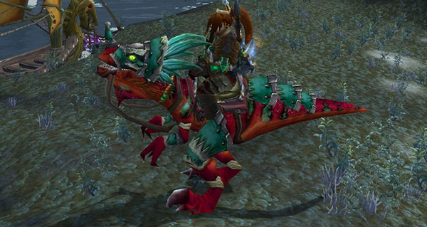 Raptor razzashi cuirassé monture WoW Cataclysm