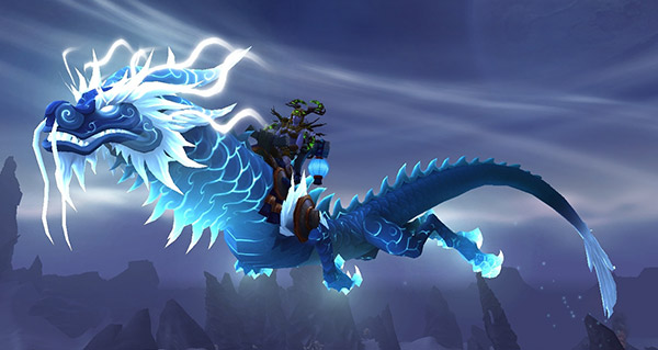 Rênes de serpent-nuage céleste azur monture WoW Warlords of Draenor