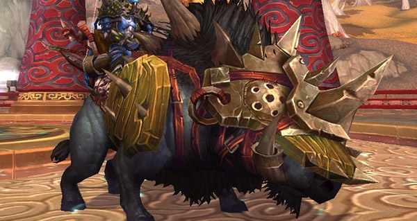 Sanglier de guerre en noiracier monture WoW Warlords of Draenor