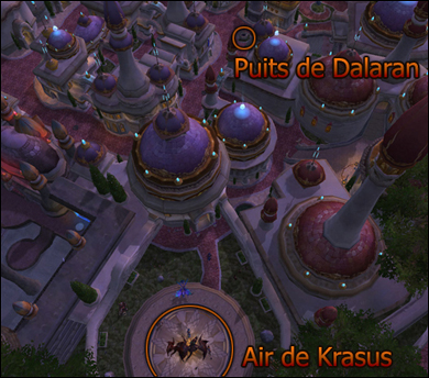 Vue aérienne de Dalaran