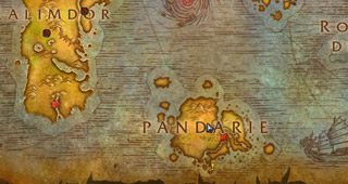 Les points de départ des montgolfières en Azeroth