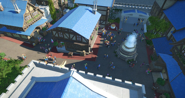 la capitale hurlevent recreee par un joueur dans planet coaster