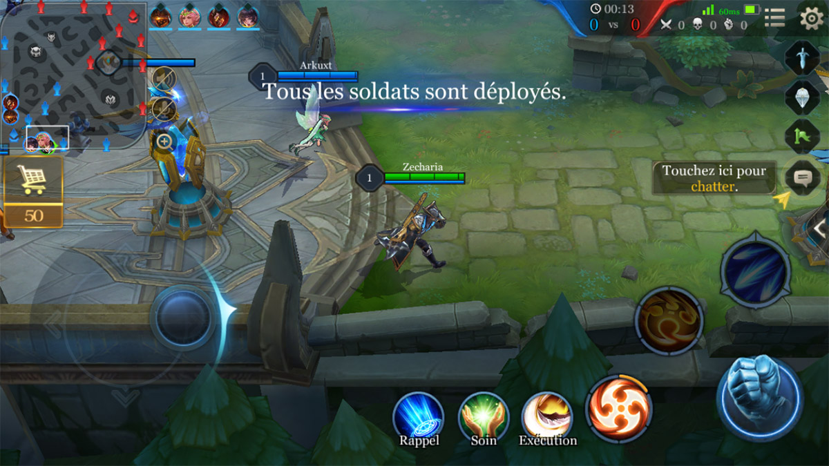 La maniabilité est plutôt intuitive dans Arena of Valor