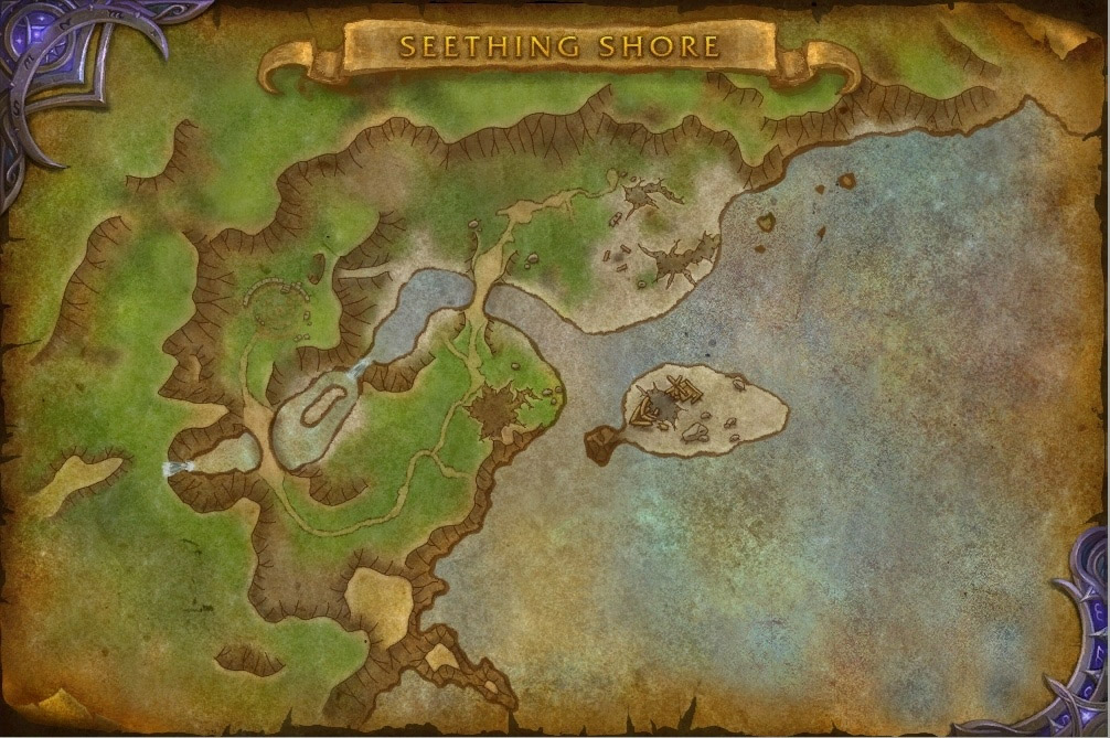 Carte du champ de bataille d'Azerite qui se situe à Silithus au patch 7.3.5