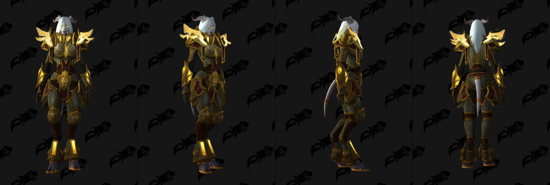 Armure héritage - Draenei femme - Variation de couleur en dorée