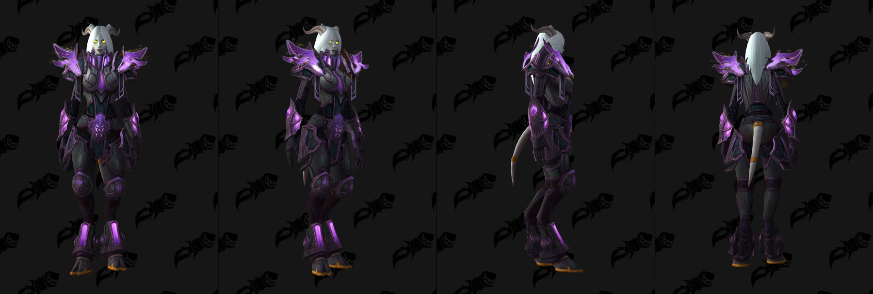 Armure héritage - Draenei femme - Variation de couleur en pourpre