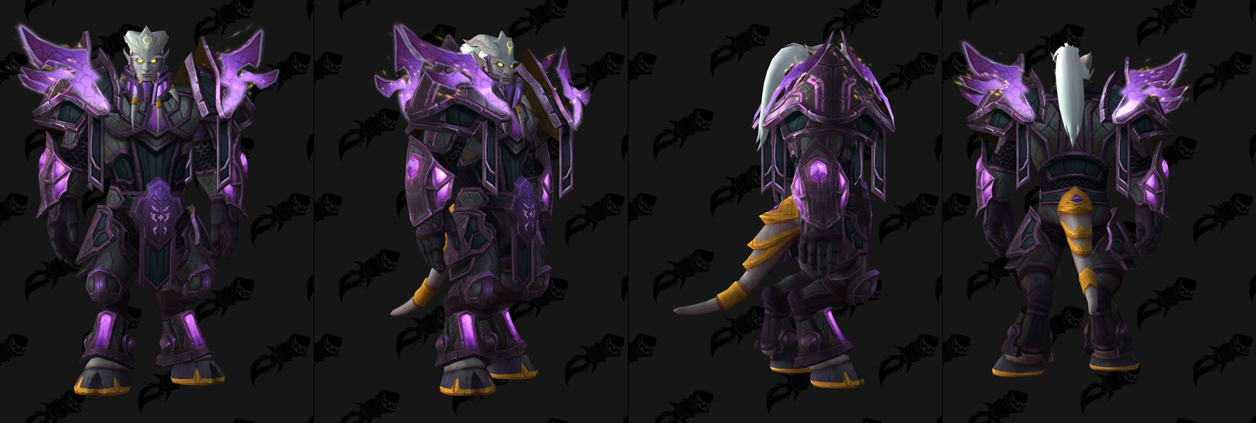 Armure héritage - Draenei homme - Variation de couleur en pourpre