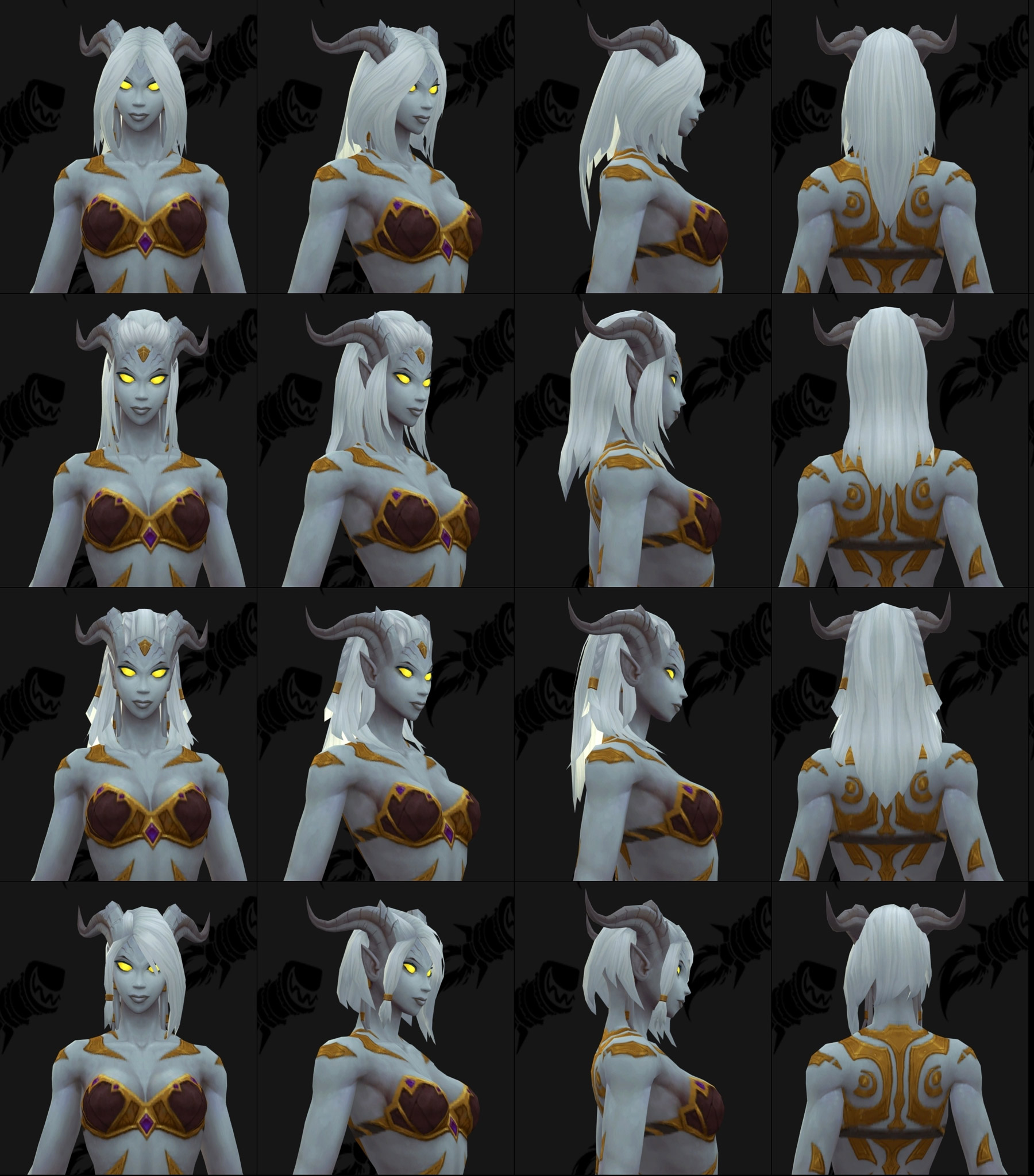 Coupes de cheveux des Draeneï Sancteforge (Femme)