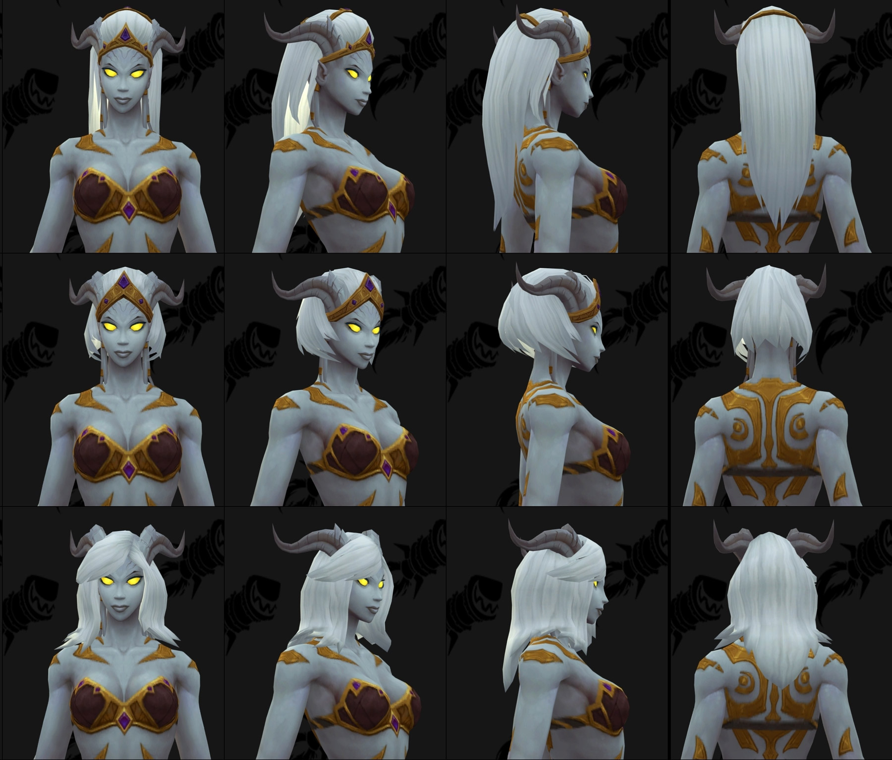 Coupes de cheveux des Draeneï Sancteforge (Femme)