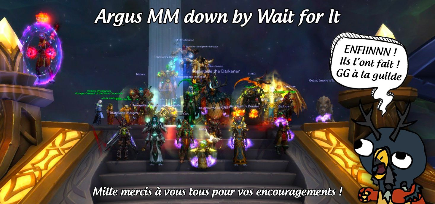 La guilde FR Wait for it termine le raid Antorus, le Trône ardent en mode mythique