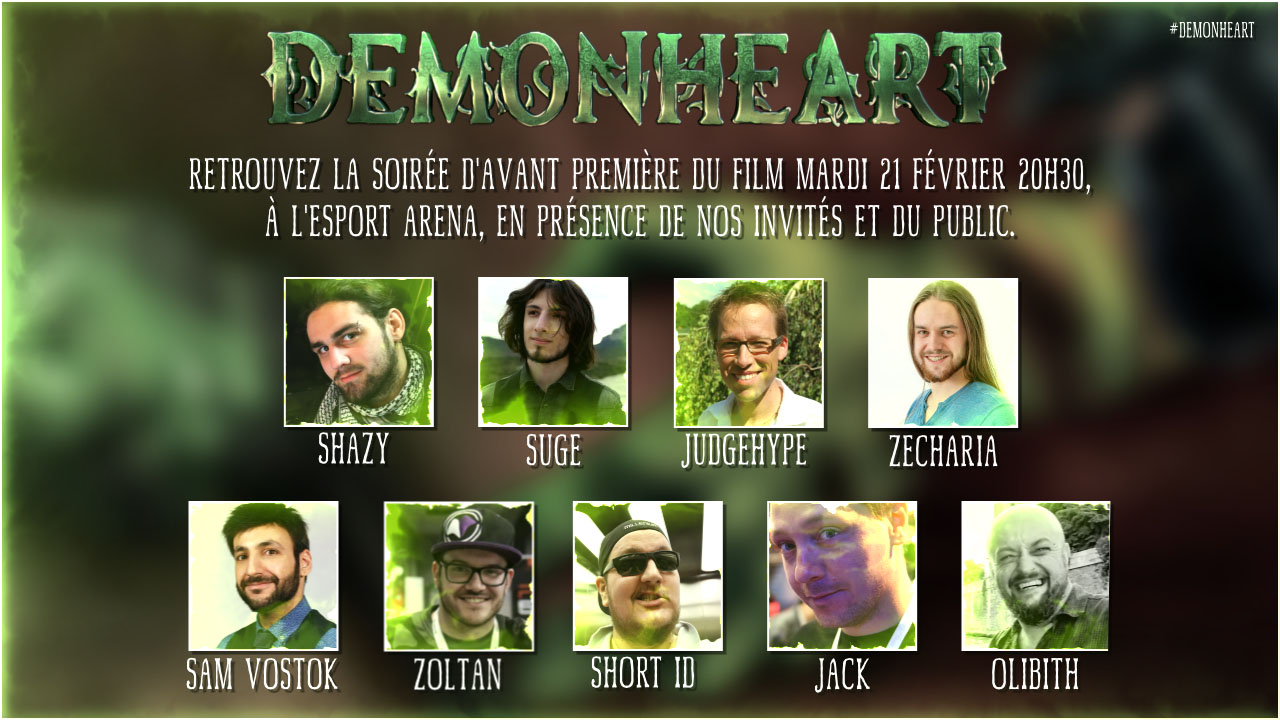 Zecharia sera présent à l'avant-première de Demonheart le 21 février 2017.