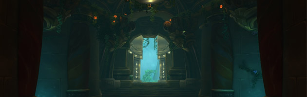 Une des salles du raid Antorus, le Trône ardent