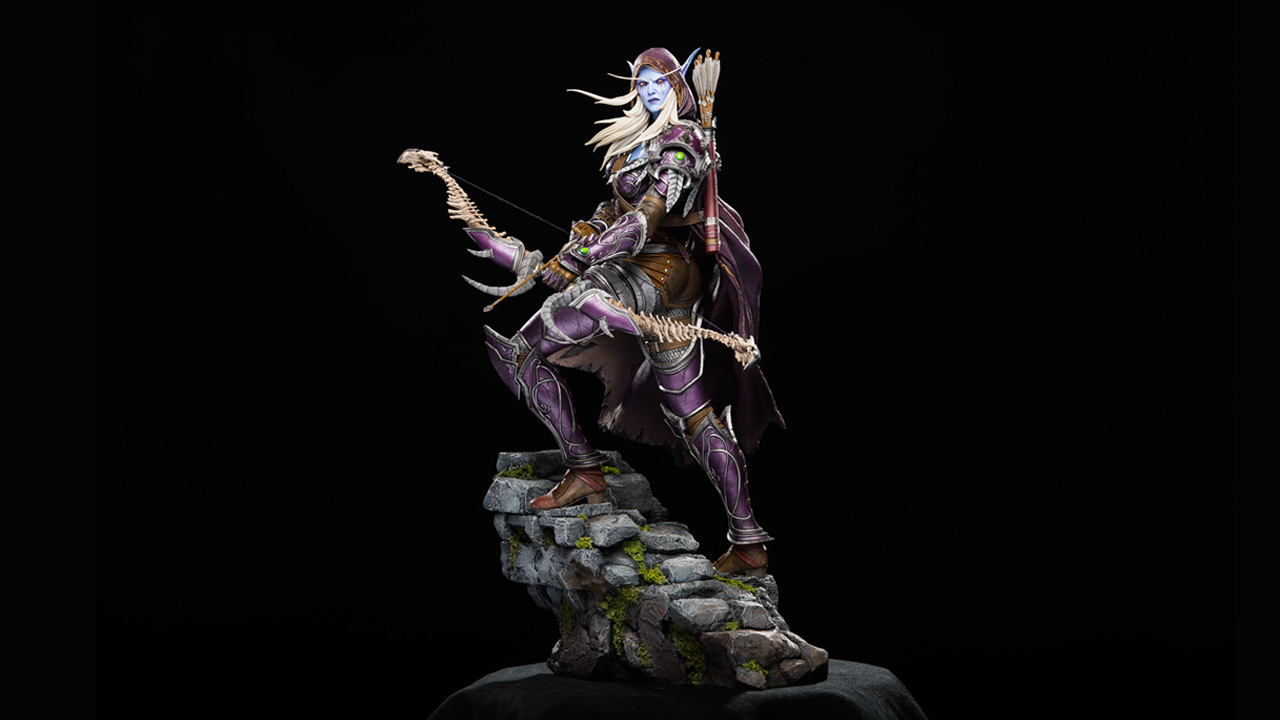 Statue Sylvanas Coursevent, la reine Banshee