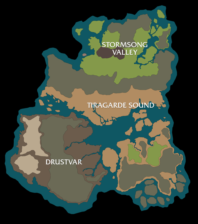 Carte du continent Kul Tiras dans Battle for Azeroth