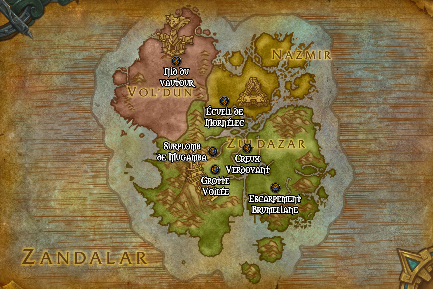 Les avant-postes de l'Alliance en Zandalar