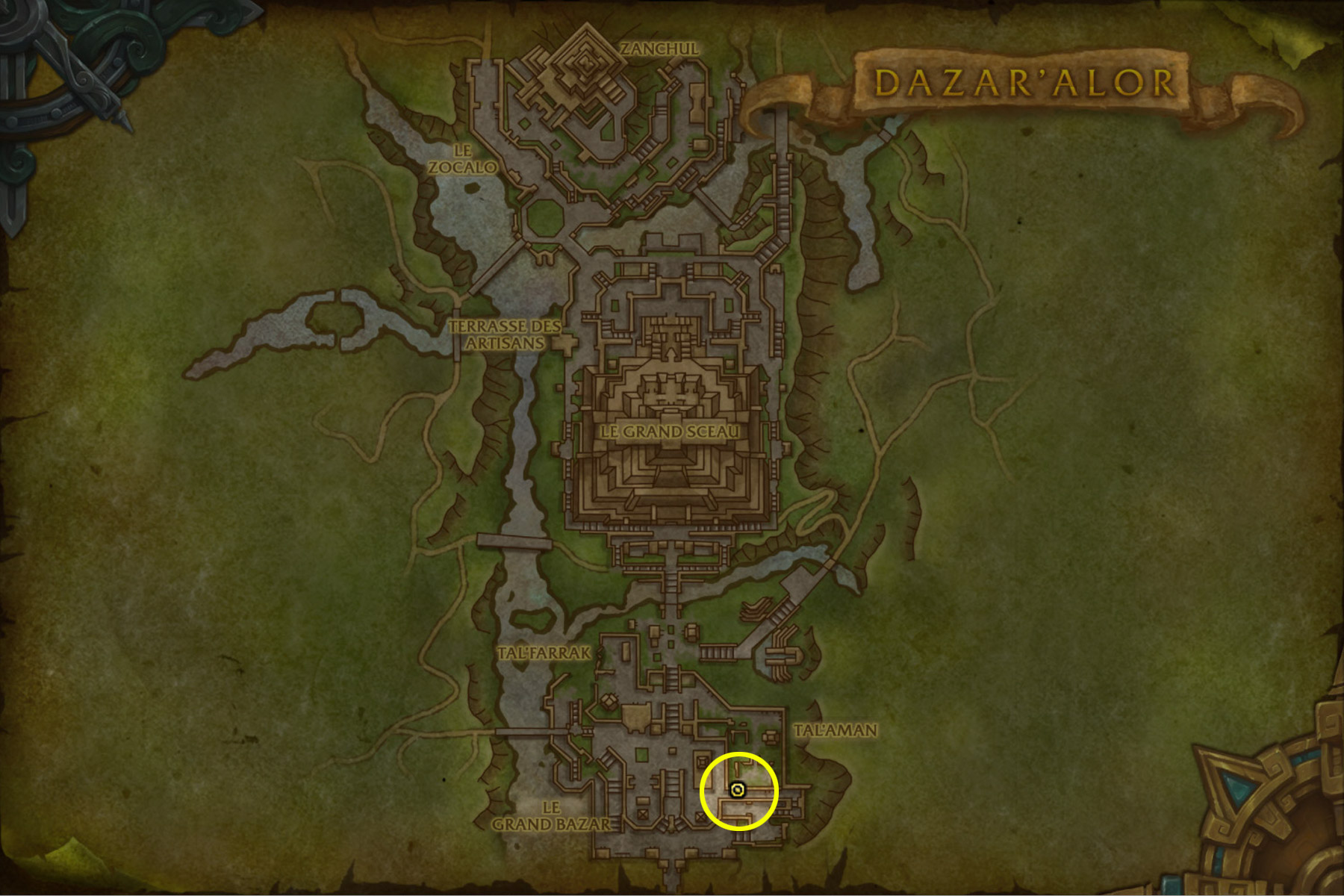 Emplacement du transmogrifieur de Dazar'alor