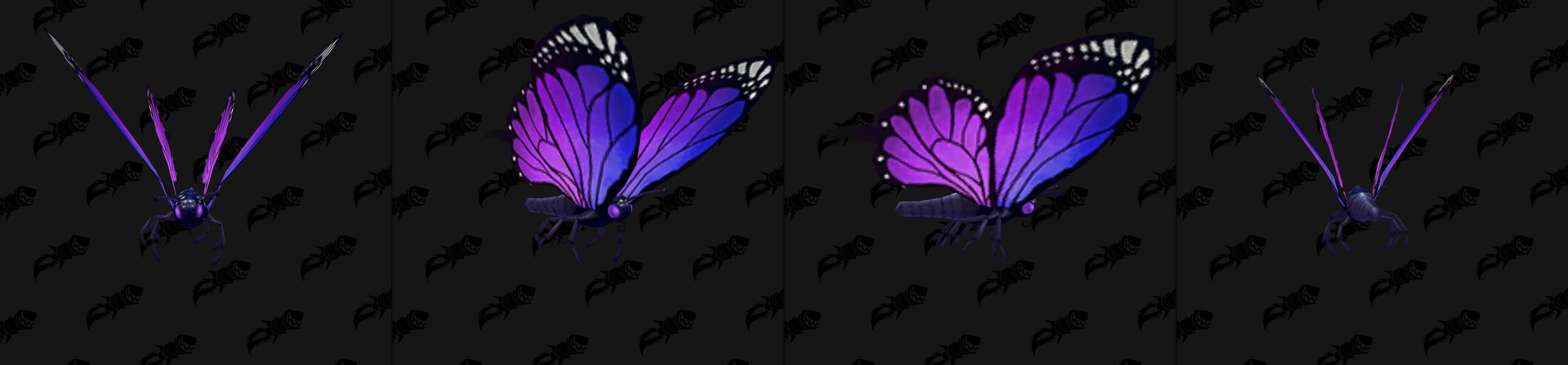 Modèle de mascotte papillon violet