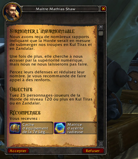 Une nouvelle quête PVP sauvage est disponible