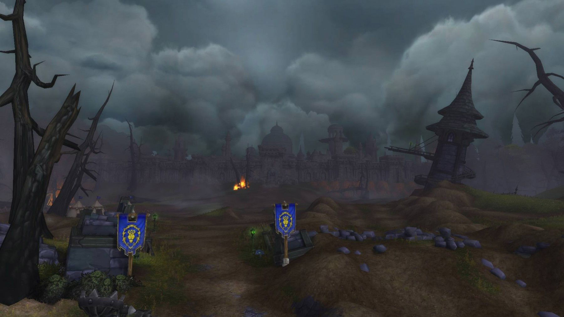 Les ruines de Lordaeron après la bataille