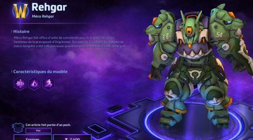 Image de Heroes 2.29.8 : skins Méca Rehgar