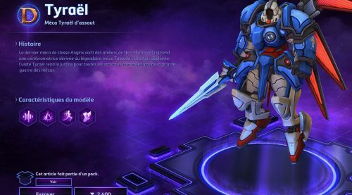 Image de Heroes 2.29.8 : skins Méca Tyraël