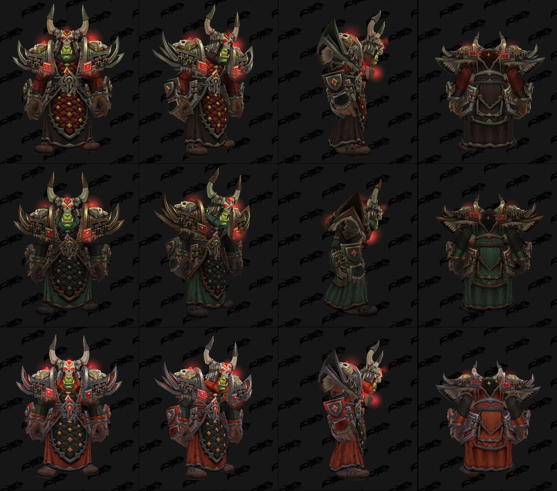 Ensembles Front de guerre (Horde) en tissu - Tier 3 - Battle for Azeroth