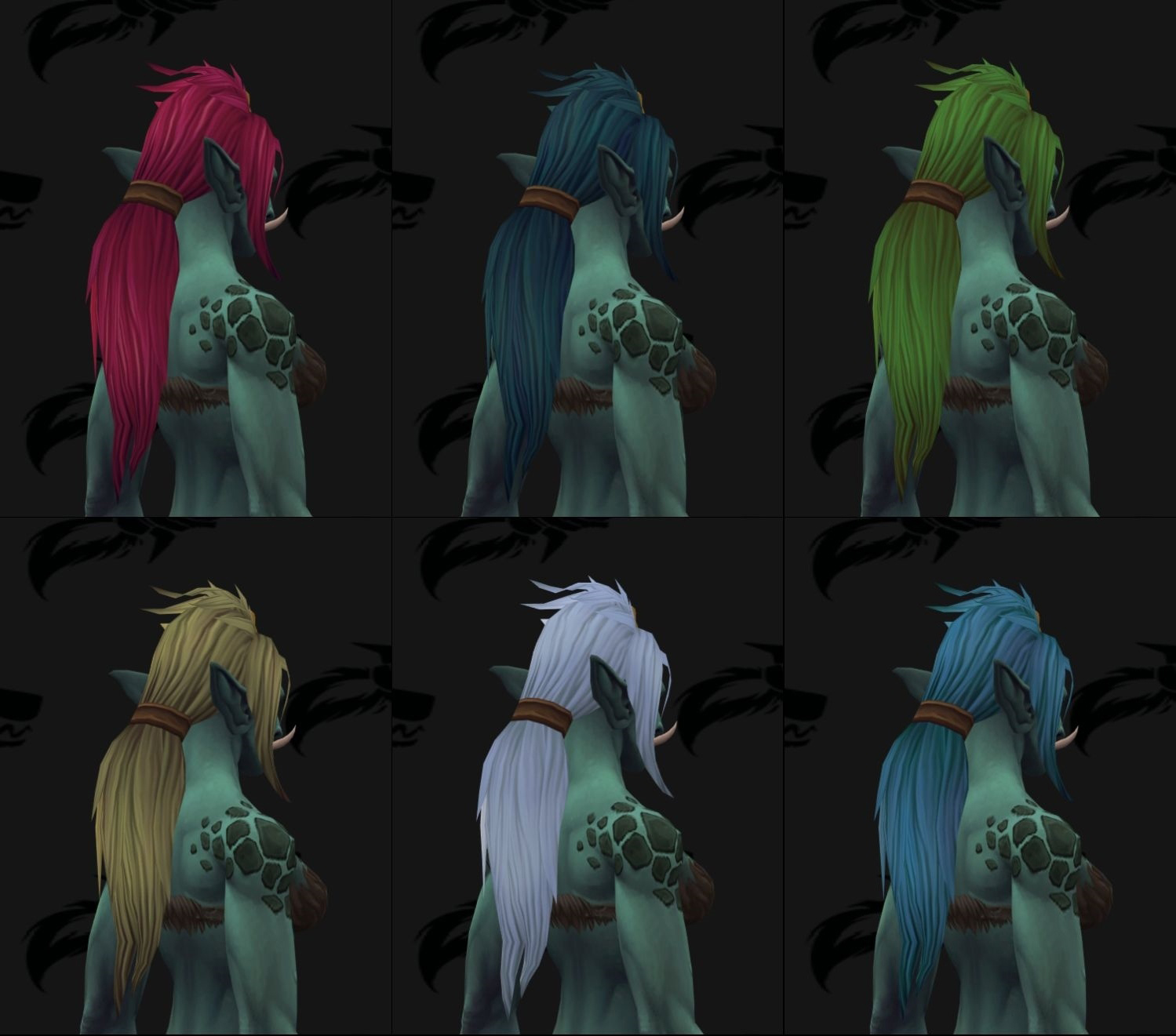 Couleurs des cheveux Trollesse zandalari