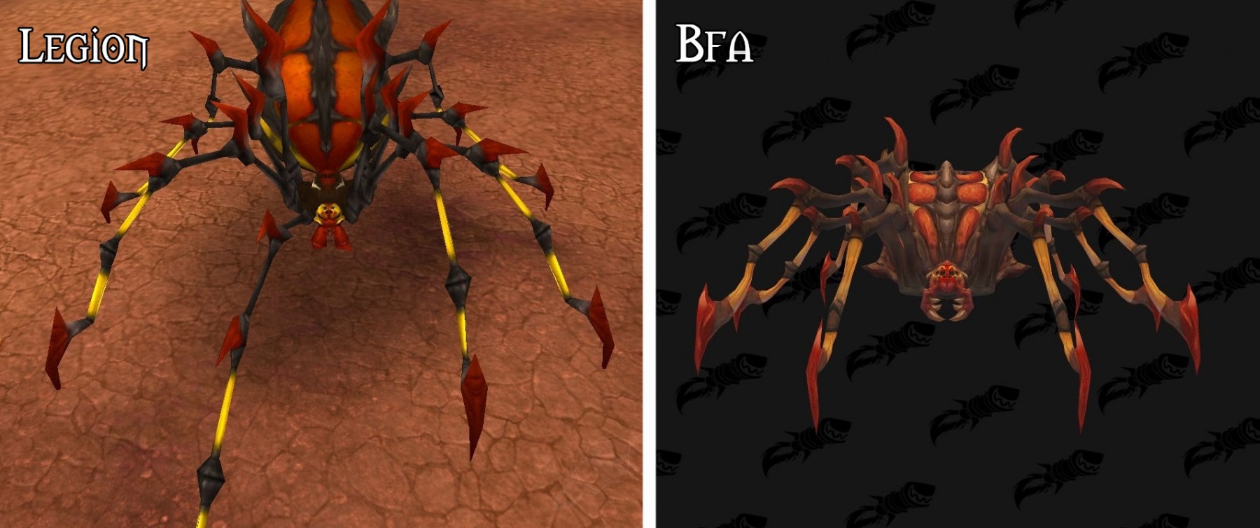 Refonte du modèle pour l'araignée géante à Battle for Azeroth