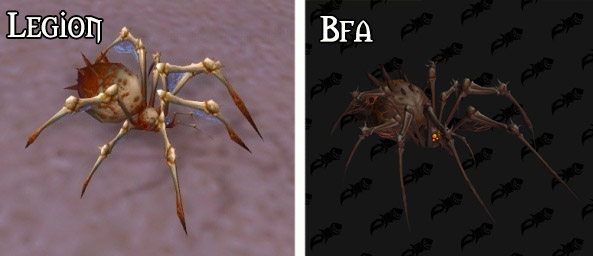 Refonte du modèle de l'araignée osseuse à Battle for Azeroth