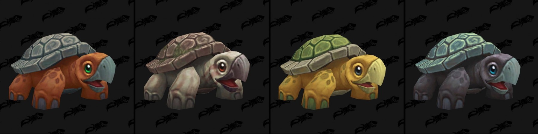 Les différents coloris des modèles de tortues - Battle for Azeroth