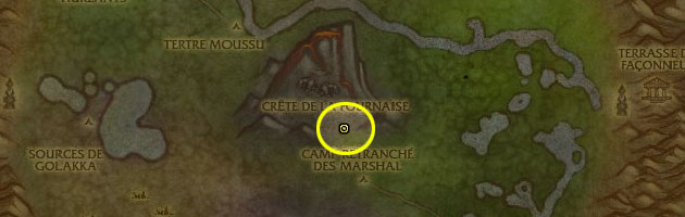 Emplacement de la taupe mécanique au Cratère Un'goro